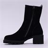 Paul Green Block Heel Ankle Boot - Black Suede